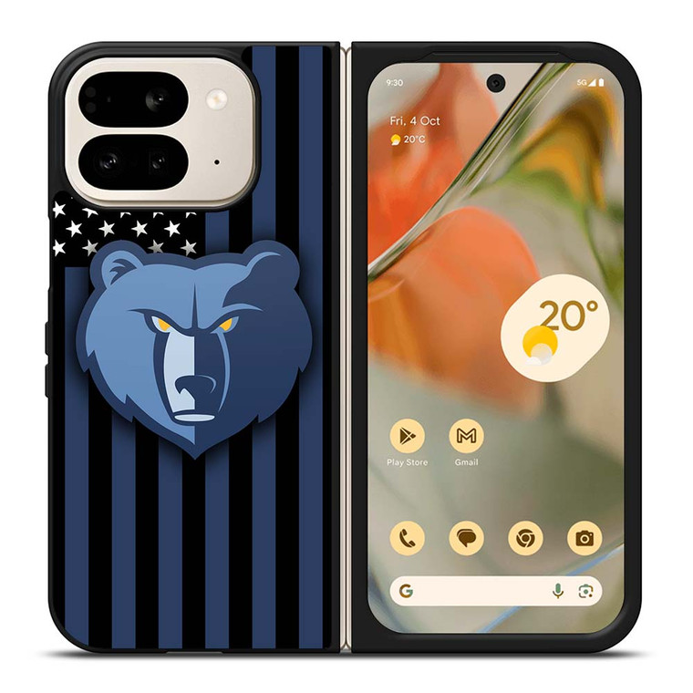 MEMPHIS GRIZZLIES NBA USA FLAG Google Pixel 9 Pro Fold Case Cover