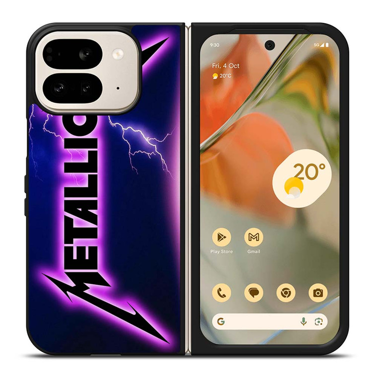 METALLICA ROCK BAND VIOLET LIGHTNING Google Pixel 9 Pro Fold Case Cover