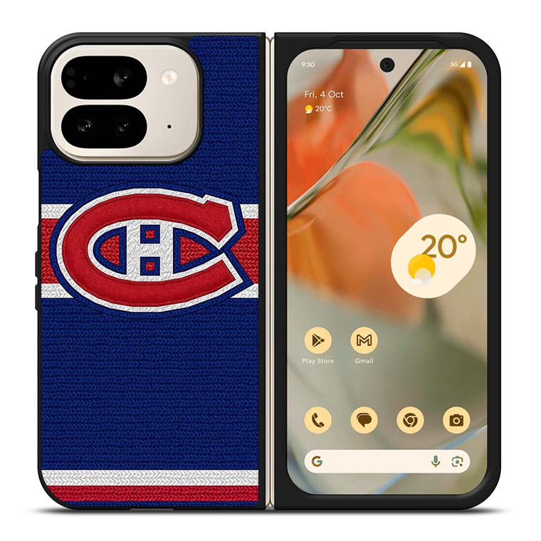 MONTREAL CANADIENS LOGO HOCKEY TEAM EMBORDERY Google Pixel 9 Pro Fold Case Cover