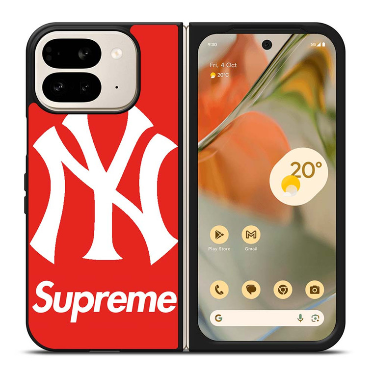 NEW YORK YANKEES X SUPREME RED Google Pixel 9 Pro Fold Case Cover