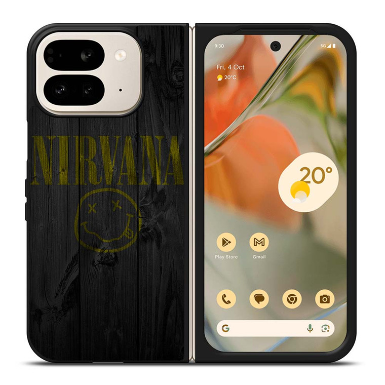 NIRVANA ROCK BAND WOODEN LOGO Google Pixel 9 Pro Fold Case Cover