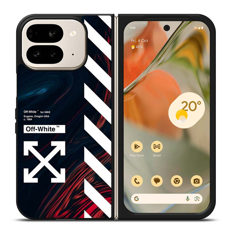 OFF WHITE LOGO MARBLE NIKE Google Pixel 9 Pro Fold Case Cover