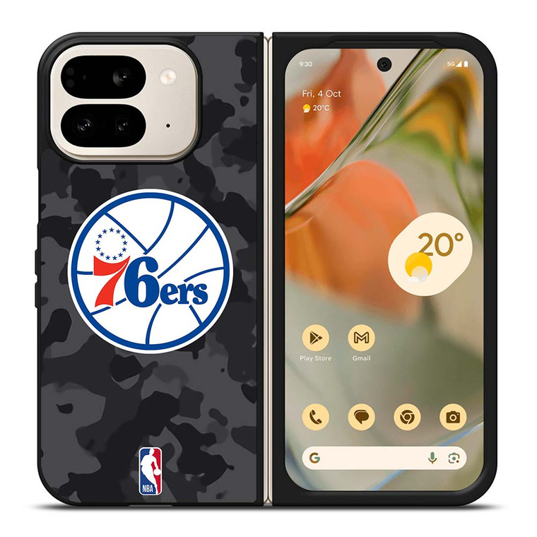 PHILADELPHIA 76ERS BLACK CAMO Google Pixel 9 Pro Fold Case Cover