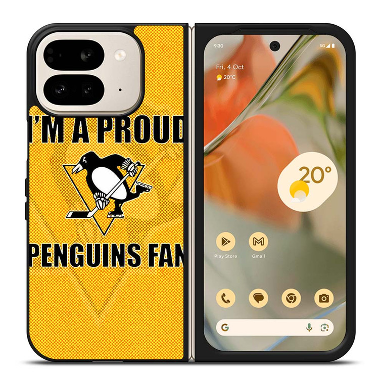 PITTSBURGH PENGUINS NHL HOCKEY FANS 3 Google Pixel 9 Pro Fold Case Cover