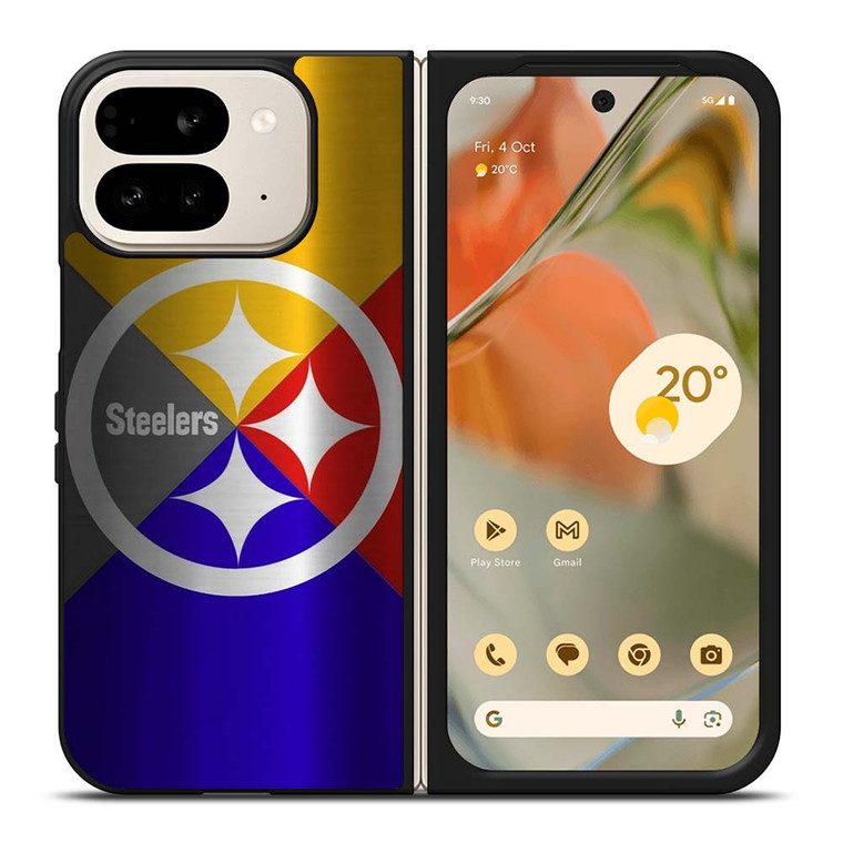 PITTSBURGH STEELERS NFL FOOTBALL METAL Google Pixel 9 Pro Fold Case Cover