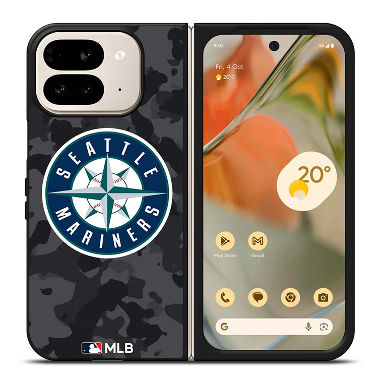 SEATTLE MARINERS BASEBALL BLACK CAMO Google Pixel 9 Pro Fold Case Cover