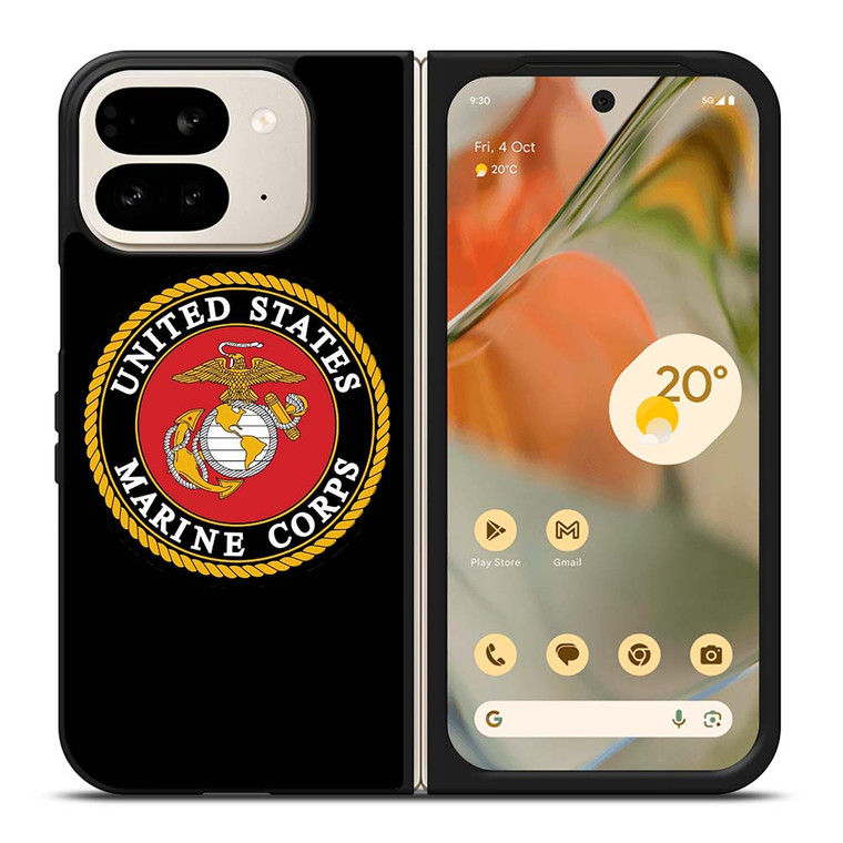 UNITED STATES MARINE CORPS LOGO Google Pixel 9 Pro Fold Case Cover UNITED STATES MARINE CORPS LOGO Google Pixel 9 Pro Fold Case Cover