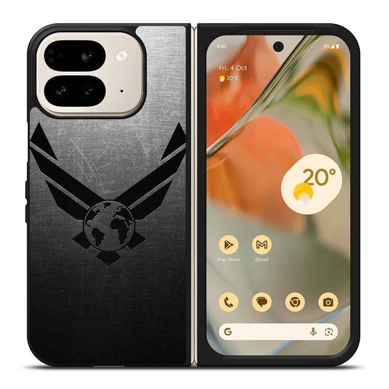 USAF UNITED STATES AIR FORCES LOGO METAL Google Pixel 9 Pro Fold Case Cover