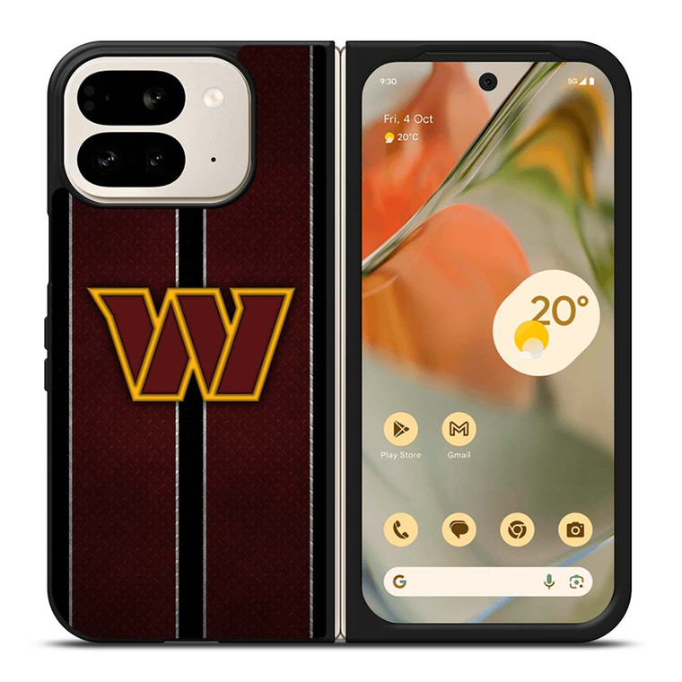 WASHINGTON COMMANDERS NFL METAL STRIPE Google Pixel 9 Pro Fold Case Cover