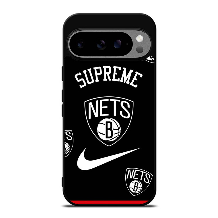 BROOKLYN NETS NBA X SUPREME NIKE Google Pixel 9 Pro XL Case Cover BROOKLYN NETS NBA X SUPREME NIKE Google Pixel 9 Pro XL Case Cover