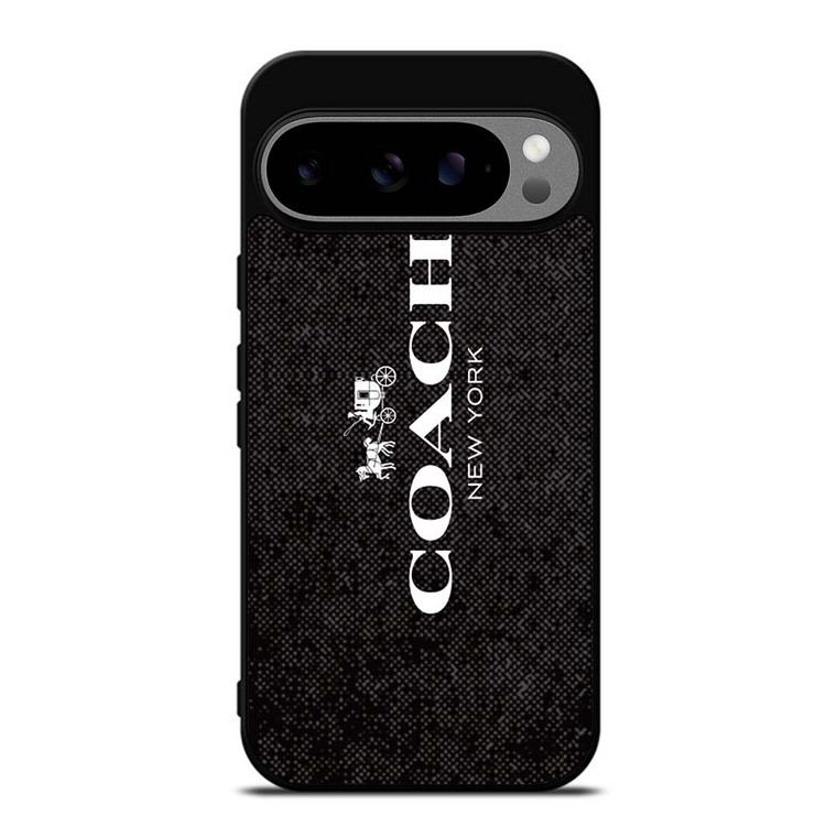 COACH NEW YORK LOGO ON BLACK FABRIC Google Pixel 9 Pro XL Case Cover