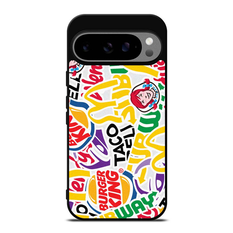 FAST FOOD BRAND STICKER BOMB Google Pixel 9 Pro XL Case Cover