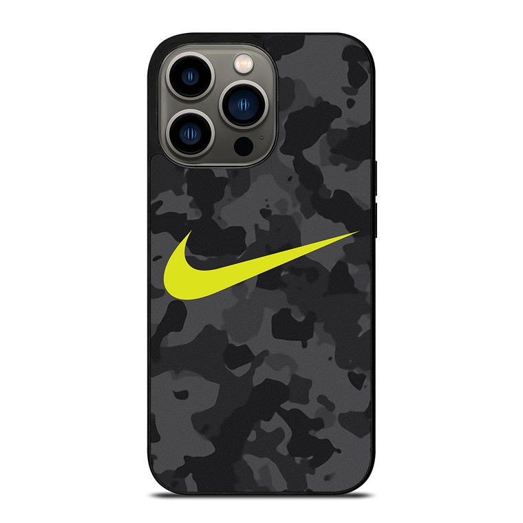 NIKE SWOOSH BLACK CAMO iPhone 13 Pro Case Cover