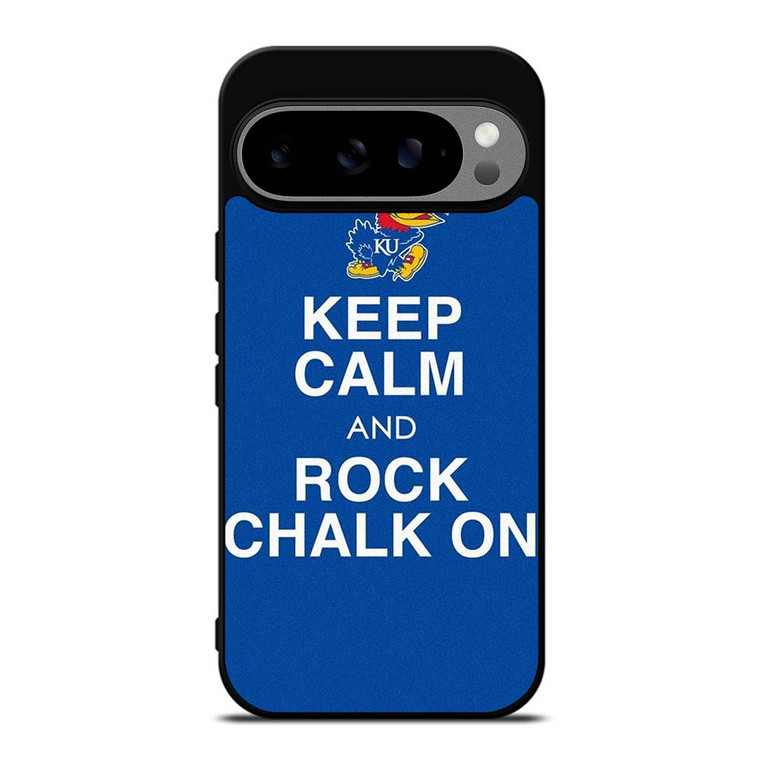 KEEP CALM AND ROCK CHALK KANSAS JAYHAWKS Google Pixel 9 Pro XL Case Cover