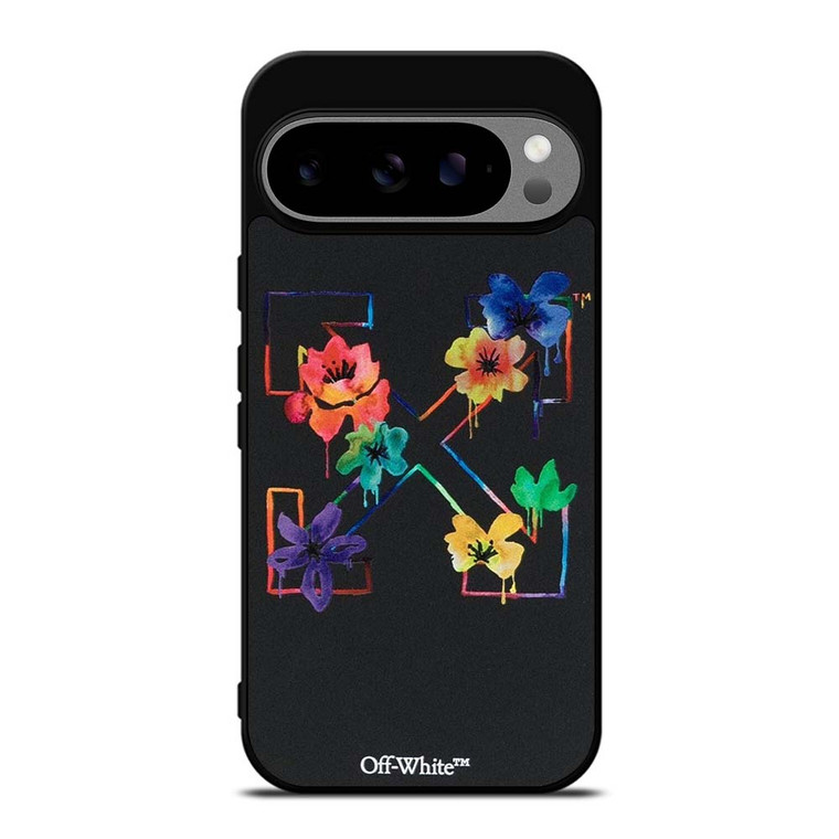 OFF WHITE COLORFUL FLOWER Google Pixel 9 Pro XL Case Cover