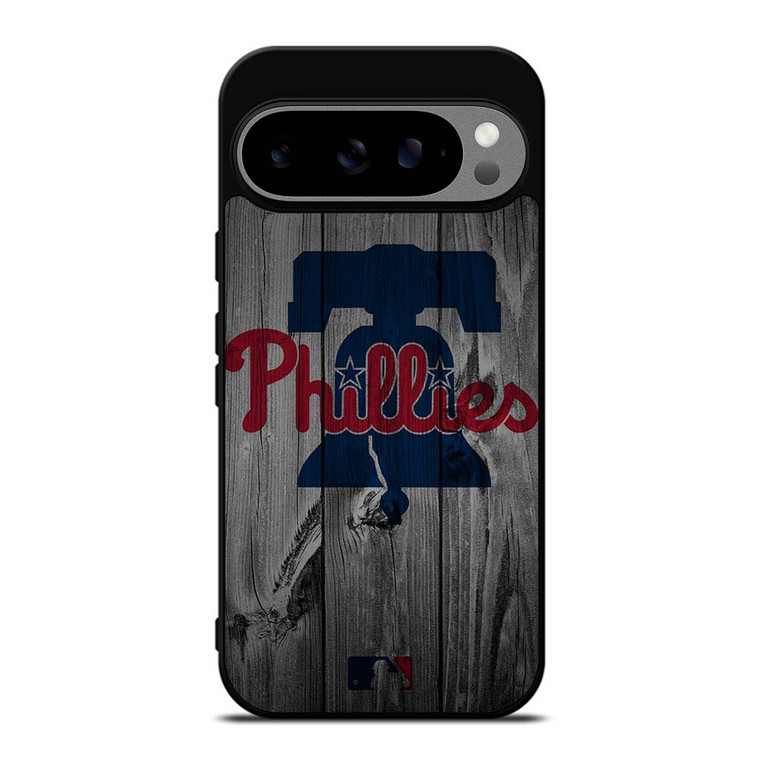 PHILADELPHIA PHILLIES BASEBALL MLB WOOD LOGO Google Pixel 9 Pro XL Case Cover