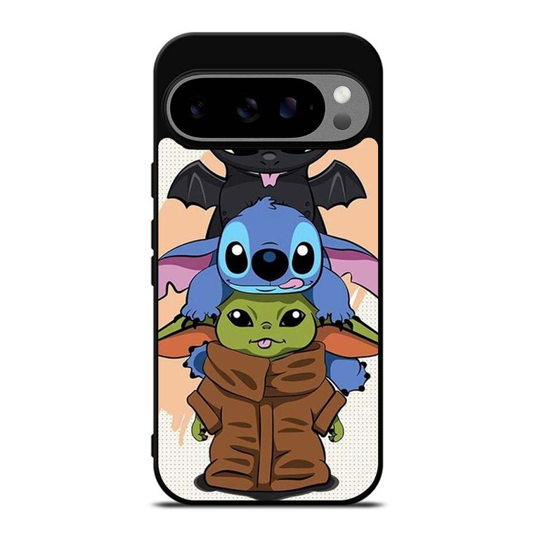 TOOTHLESS STITCH BABY YODA CUTE CARTOON Google Pixel 9 Pro XL Case Cover