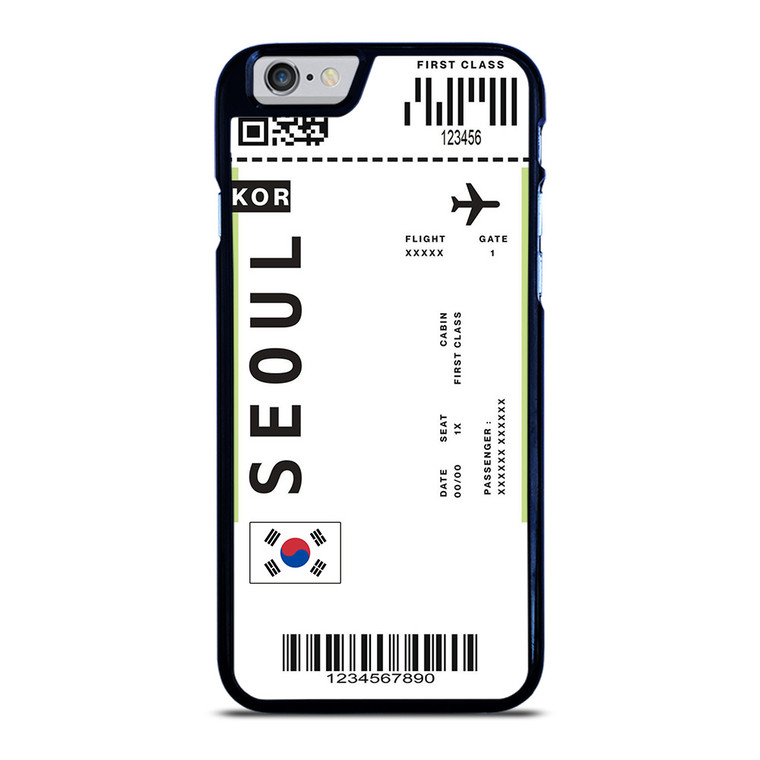 FLIGHT TICKETS SEOUL SOUTH KOREA iPhone 6 / 6S Case Cover