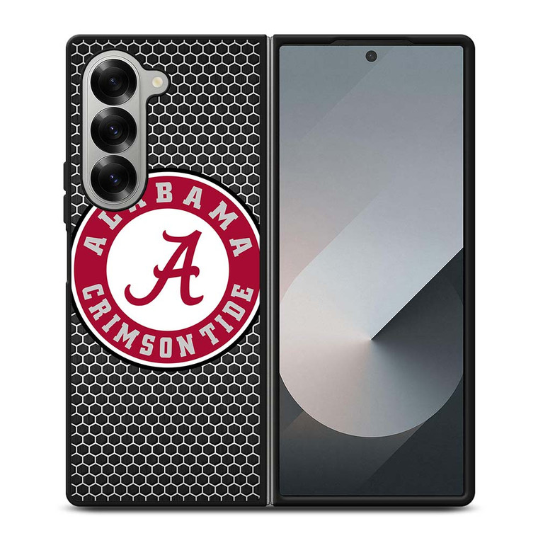 ALABAMA CRIMSON TIDE FOOTBALL METAL Samsung Galaxy Z Fold 6 Case Cover