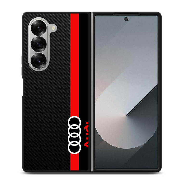 AUDI RED STRIPE LOGO Samsung Galaxy Z Fold 6 Case Cover