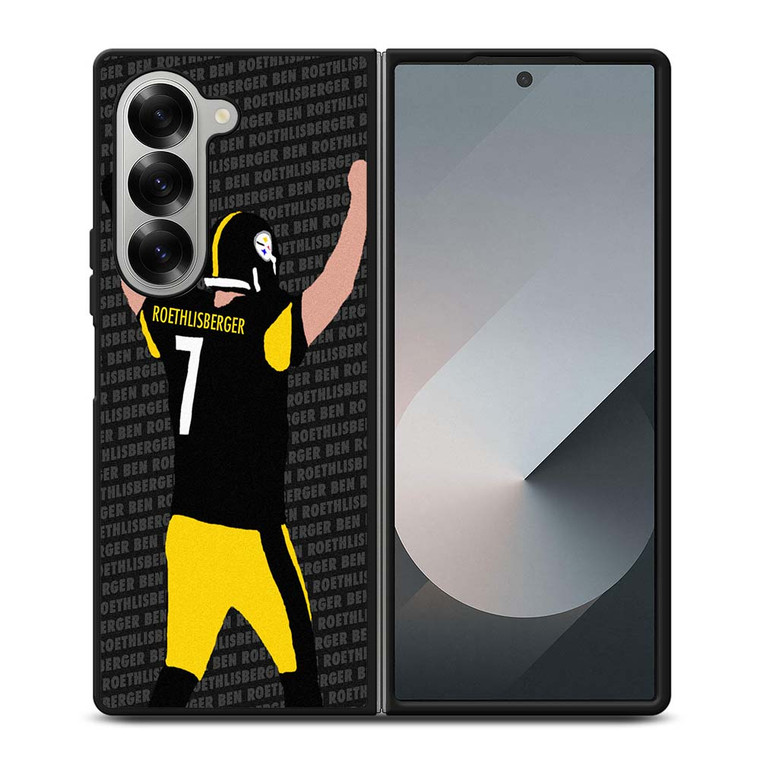 BEN ROETHLISBERGER PITTSBURGH STEELERS CARTOON Samsung Galaxy Z Fold 6 Case Cover