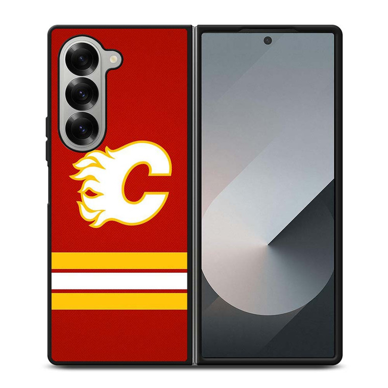 CALGARY FLAMES LOGO NHL HOCKEY TEAM ICON Samsung Galaxy Z Fold 6 Case Cover