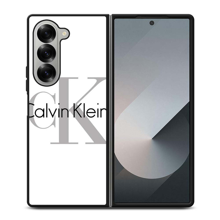 CALVIN KLEIN WHITE LOGO Samsung Galaxy Z Fold 6 Case Cover