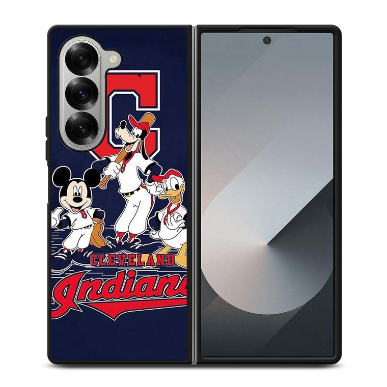 CLEVELAND INDIANS BASEBALL DISNEY MICKEY DONALD GOOFY Samsung Galaxy Z Fold 6 Case Cover