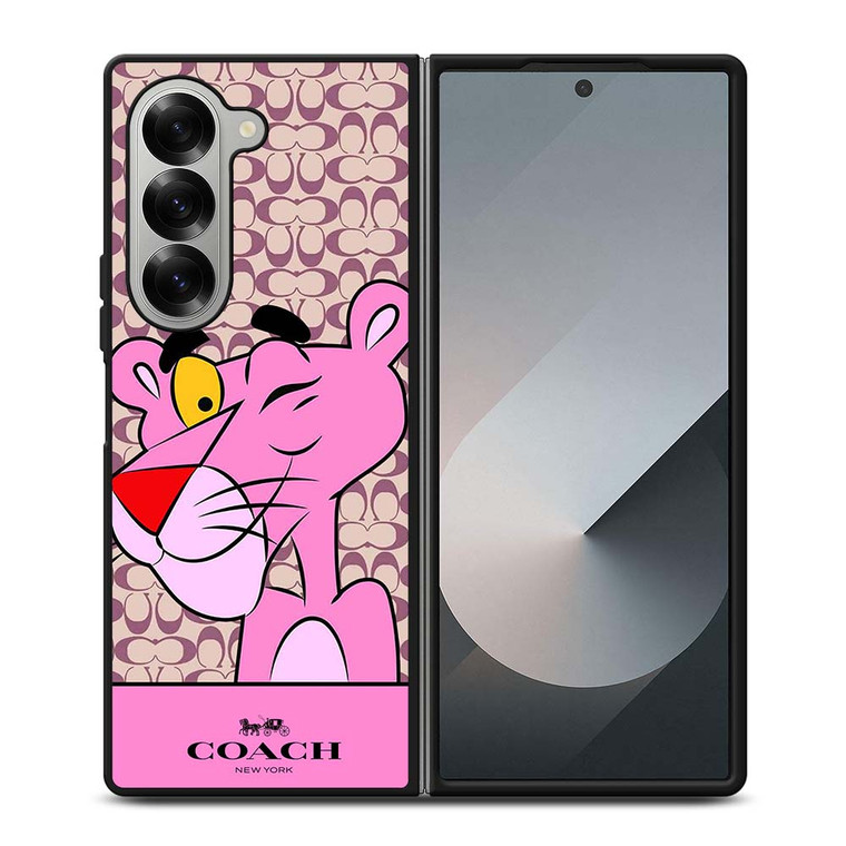 COACH NEW YORK LOGO X PINK PANTHER Samsung Galaxy Z Fold 6 Case Cover