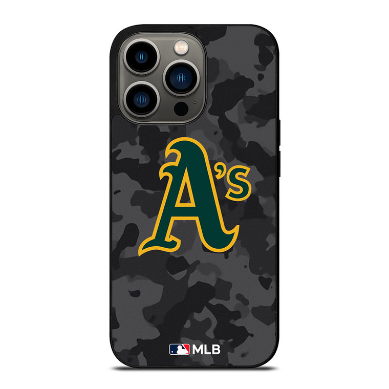 OAKLAND ATHLETICS BASEBALL BLACK CAMO iPhone 13 Pro Case Cover