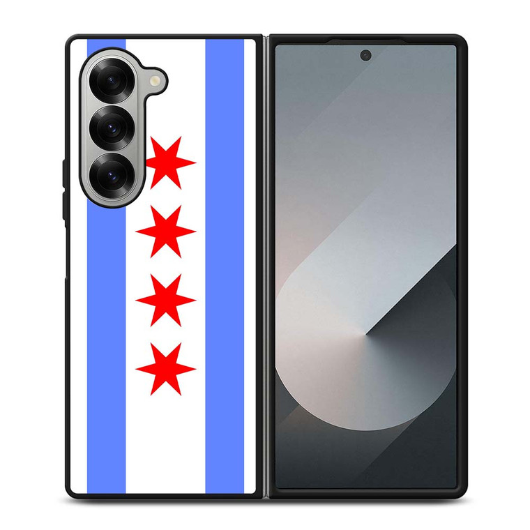 FLAG OF CHICAGO Samsung Galaxy Z Fold 6 Case Cover