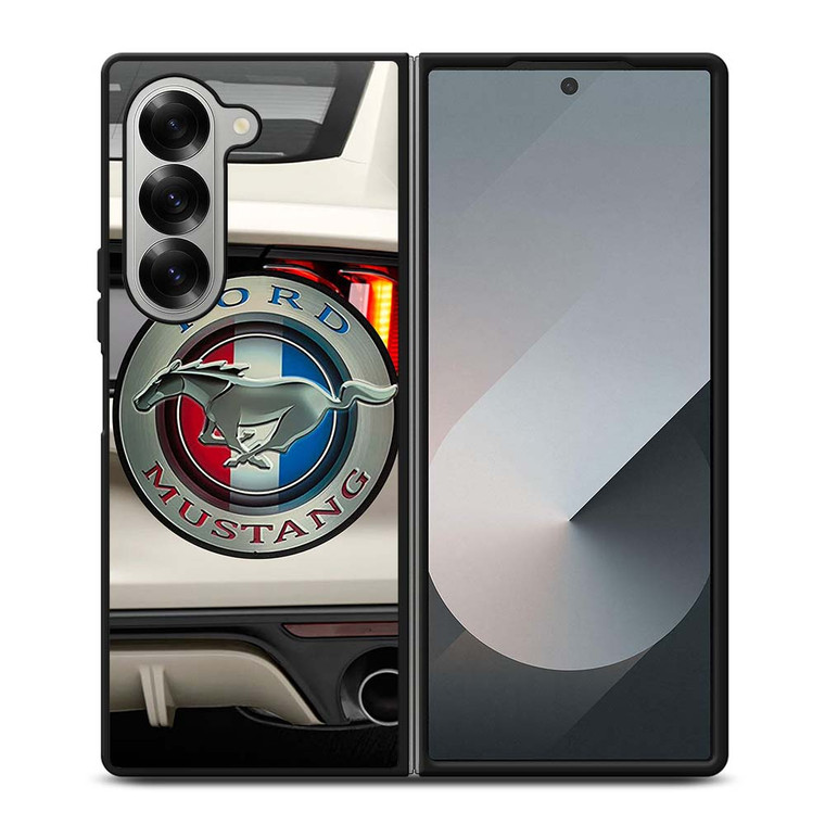 FORD MUSTANG CAR LOGO WHITE Samsung Galaxy Z Fold 6 Case Cover