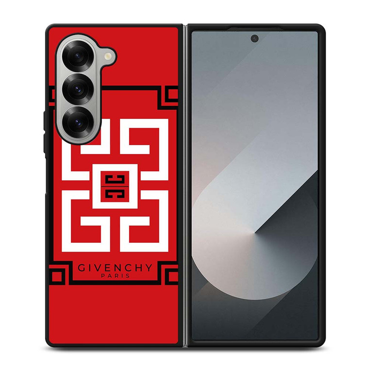GIVENCHY PARIS ART LOGO RED Samsung Galaxy Z Fold 6 Case Cover