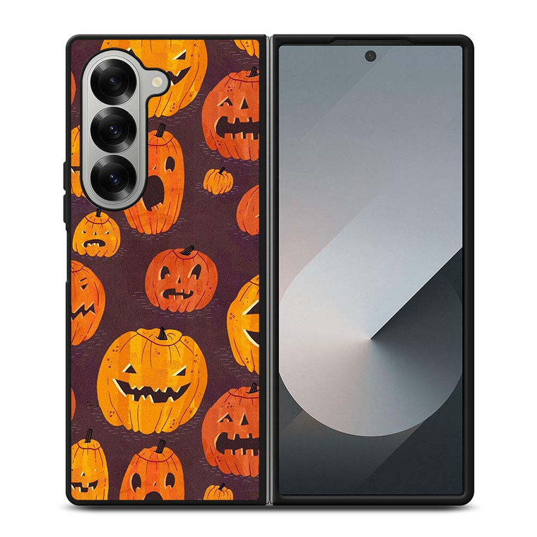 HALLOWEEN PUMPKINS PATTERN Samsung Galaxy Z Fold 6 Case Cover