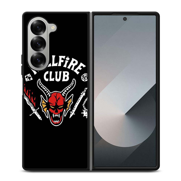 HELLFIRE CLUB STRANGER THINGS BLACK Samsung Galaxy Z Fold 6 Case Cover