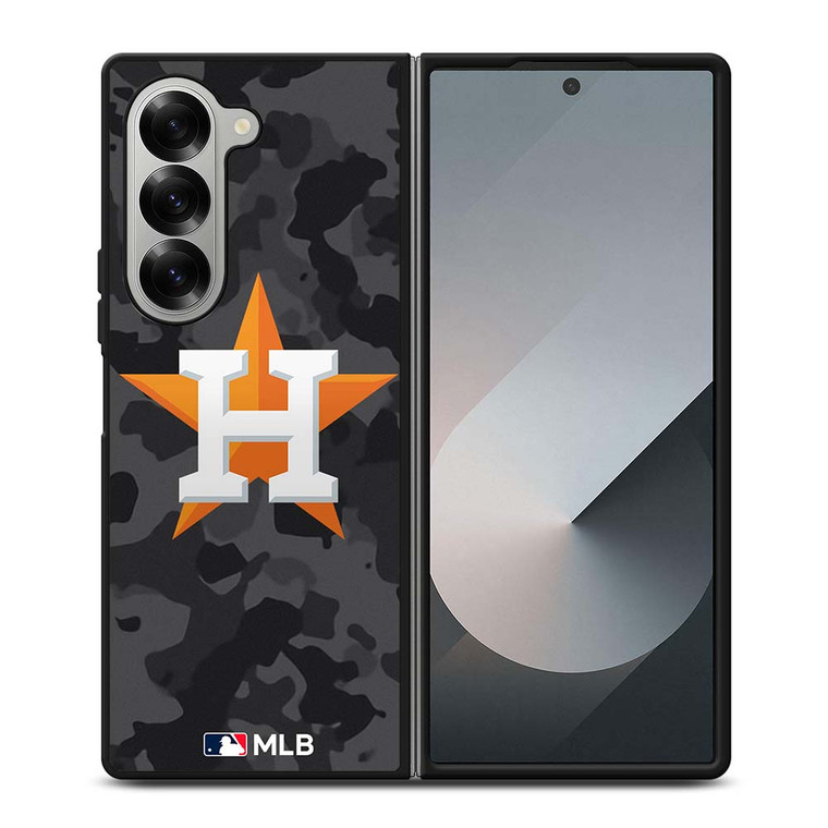 HOUSTON ASTROS BASEBALL BLACK CAMO Samsung Galaxy Z Fold 6 Case Cover