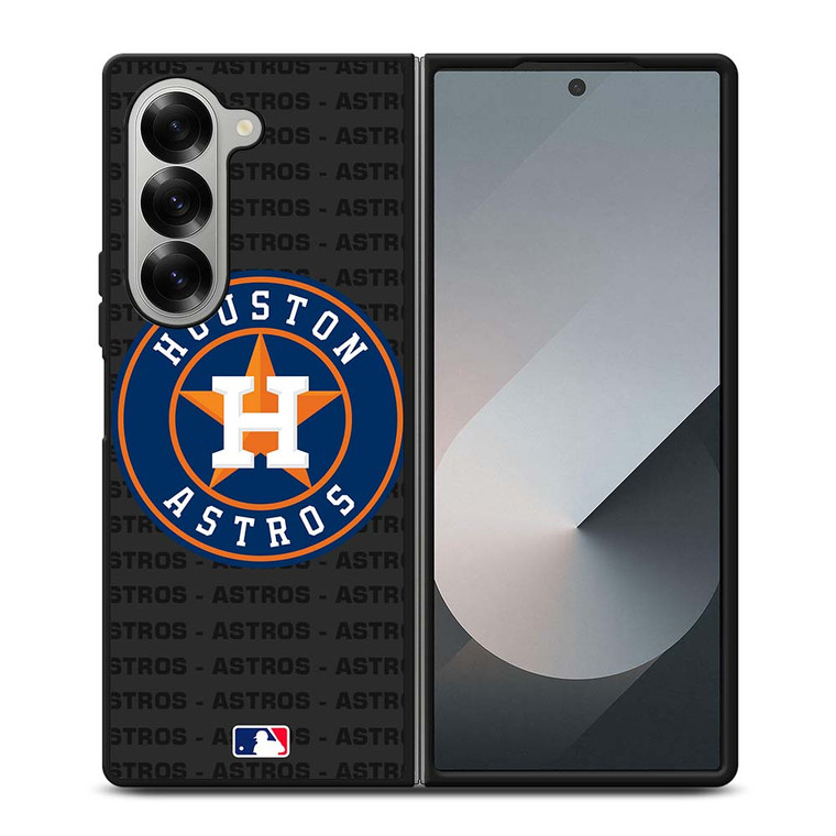 HOUSTON ASTROS BASEBALL BLACK Samsung Galaxy Z Fold 6 Case Cover
