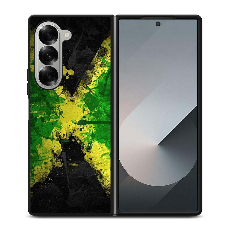 JAMAICAN FLAG SPLASH Samsung Galaxy Z Fold 6 Case Cover