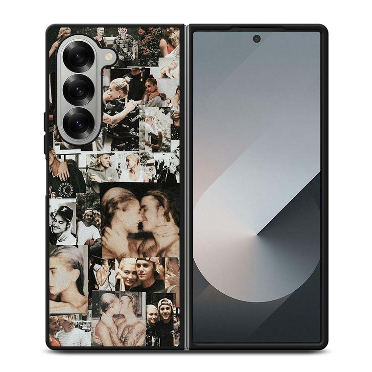 JUSTIN AND HAILEY BIEBER COLLAGE 2 Samsung Galaxy Z Fold 6 Case Cover