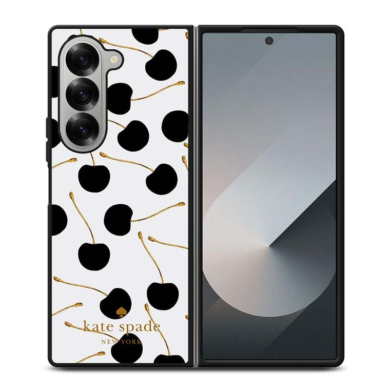 KATE SPADE NEW YORK LOGO BLACK CHERRIES Samsung Galaxy Z Fold 6 Case Cover