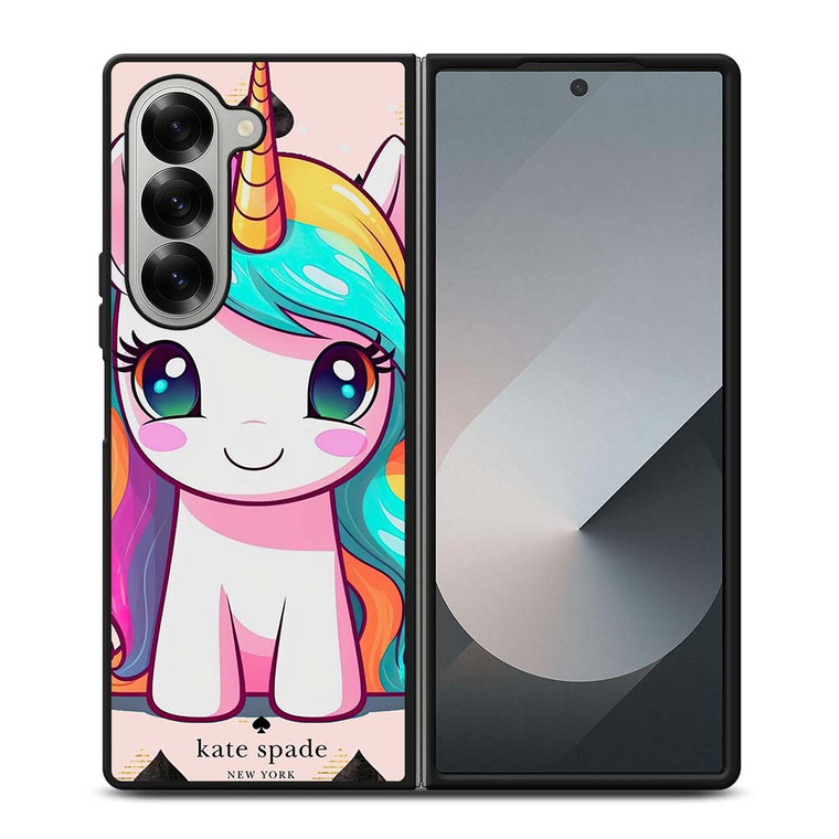 KATE SPADE NEW YORK LOGO PRETTY UNICORN Samsung Galaxy Z Fold 6 Case Cover