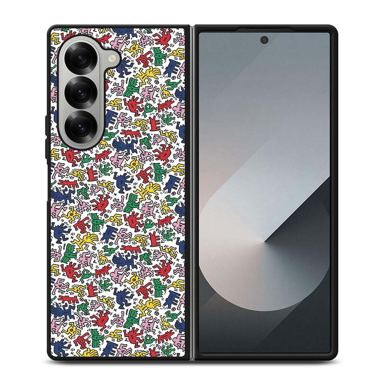 KEITH HARING ART COLORFUL FIGURES Samsung Galaxy Z Fold 6 Case Cover