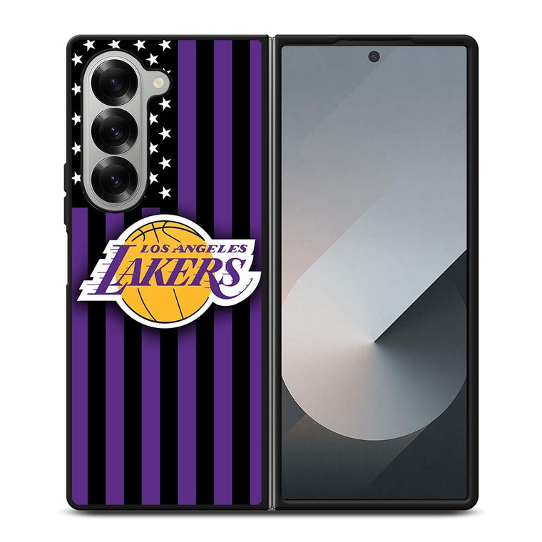 LOS ANGELES LAKERS NBA USA FLAG Samsung Galaxy Z Fold 6 Case Cover