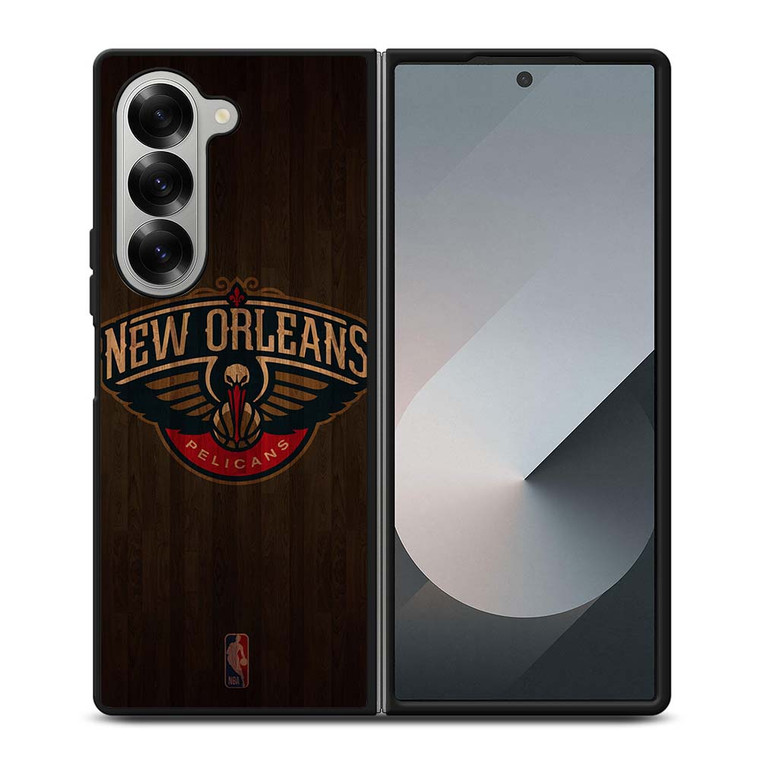 NEW ORLEANS PELICANS BASKETBALL COURT NBA Samsung Galaxy Z Fold 6 Case Cover