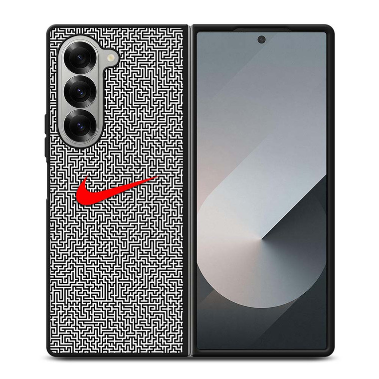 NIKE MAZE PATTERN Samsung Galaxy Z Fold 6 Case Cover