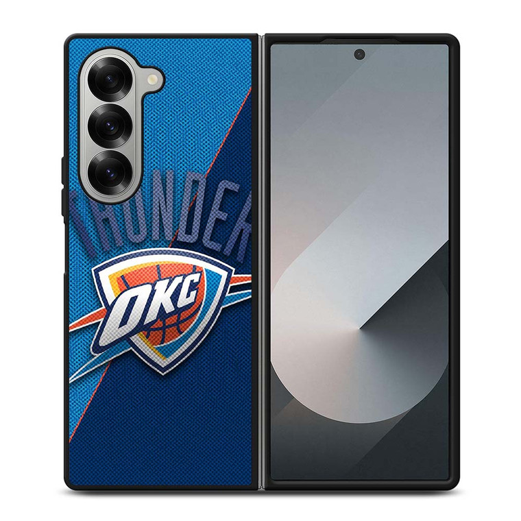 OKLAHOMA CITY THUNDER NBA BASKETBALL LOGO Samsung Galaxy Z Fold 6 Case Cover