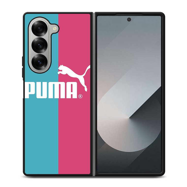 PUMA LOGO BLUE PINK ICON Samsung Galaxy Z Fold 6 Case Cover