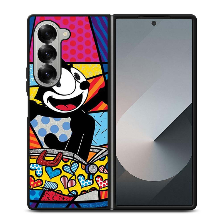 ROMERO BRITTO FELIX THE CAT ART Samsung Galaxy Z Fold 6 Case Cover