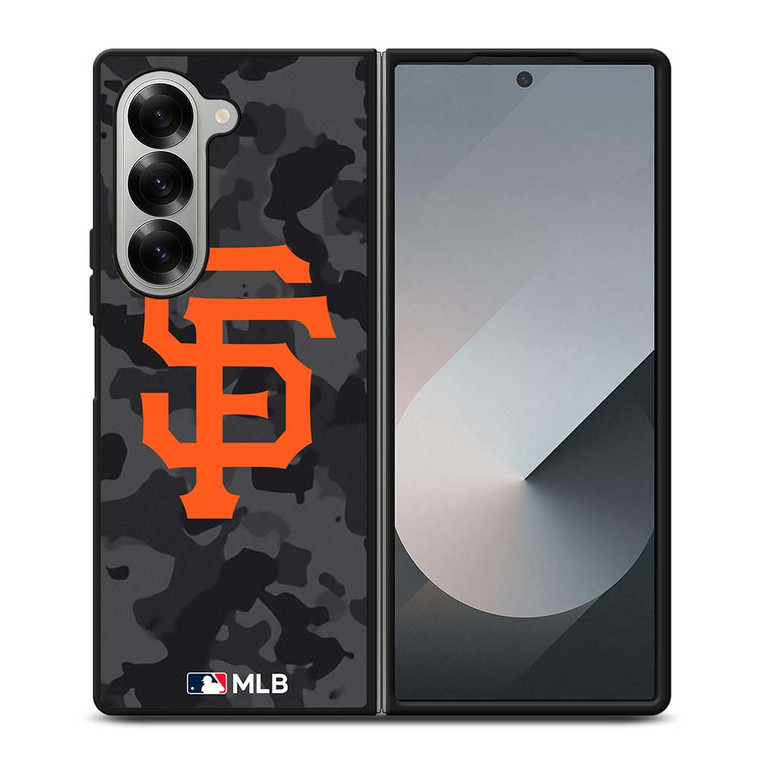 SAN FRANCISCO GIANTS BASEBALL BLACK CAMO Samsung Galaxy Z Fold 6 Case Cover