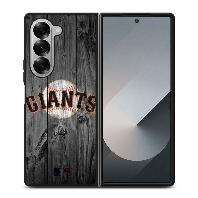 SAN FRANCISCO GIANTS BASEBALL MLB WOOD LOGO Samsung Galaxy Z Fold 6 Case Cover